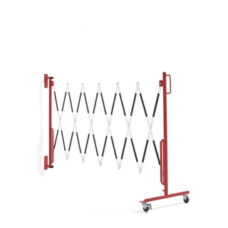 Rastezljiva barijera, s kotačima+ zidna montaža, crveno/bijela