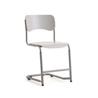 Oppilastuoli ELEVATE, säädettävä korkeus 460–640 mm, hopea/harmaa