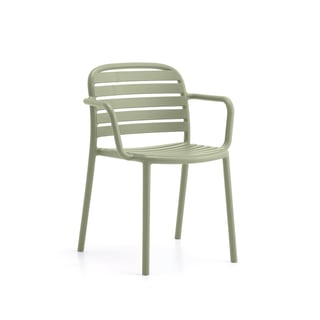 Stol BELIZE, med armstöd, ljusgrön