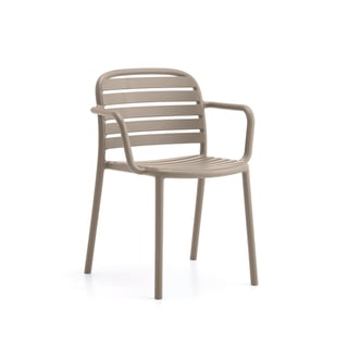Stol BELIZE, med armstöd, taupe