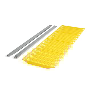 Plastic shelf for galvanised shelving TRANSFORM, 1200x400 mm, yellow