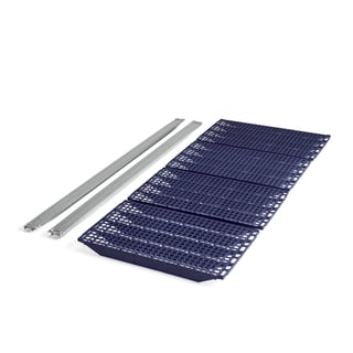 Plastová police do regálu TRANSFORM, 1200x500 mm, modrá