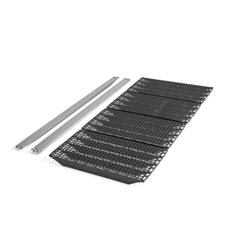 Perforēts plastmasas plaukts, 500x1200mm, zila