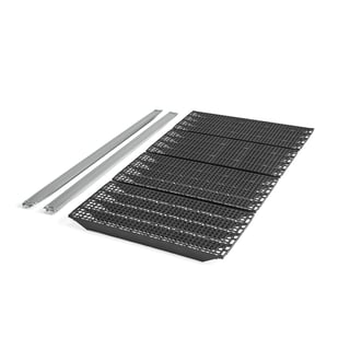 Hyllplan till hyllställ TRANSFORM, plast, 1200x600 mm, svart