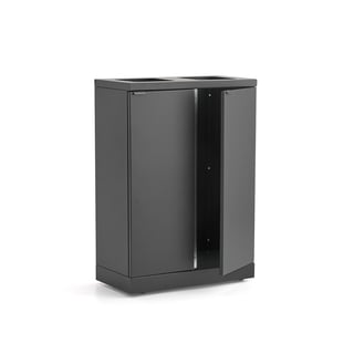 Sortirna enota za odpadke BICA, 2 x 65 l, vključno z 2 x odprto, antracitna