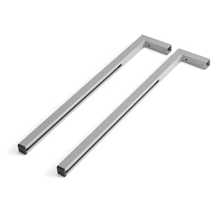 Support arm bracket for upright for workbench MOTION, 700 mm, silver