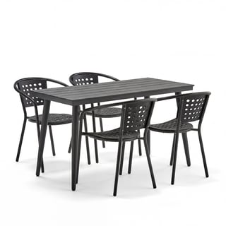 Möbelgrupp VISTA + CAPRI, 1st rektangulärt bord och 4 stolar