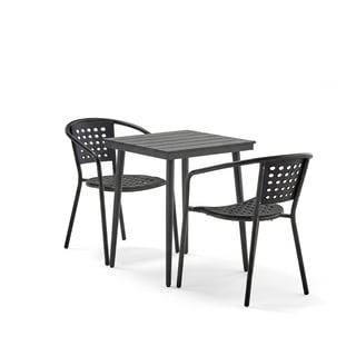 Lauko baldų komplektas VISTA + CAPRI, 1 stalas + 2 kėdės
