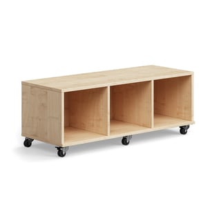 Student storage CASPER, 3 compartments, birch