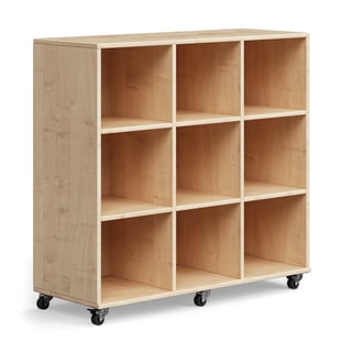 Študentská úložná skrinka CASPER, 9 priehradiek, breza