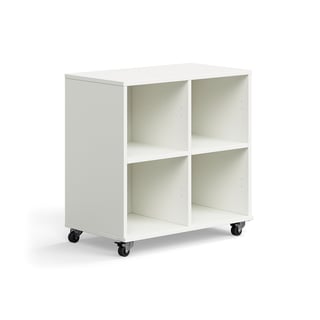 Študentská skrinka CASPER, 4 priehradky, biela