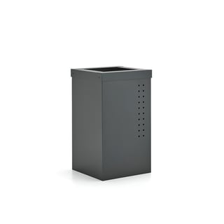 Odpadkový koš TYSON, otevřený vhoz, 100 l, antracit