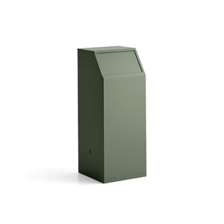 Push top waste bin MELROSE, 1000x395x400 mm, olive green