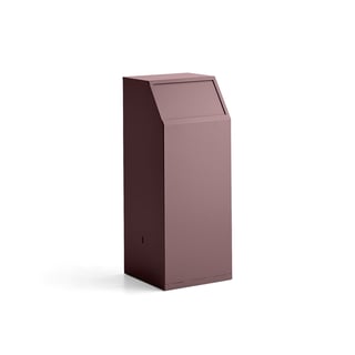 Push top waste bin MELROSE, 1000x395x400 mm, dark red