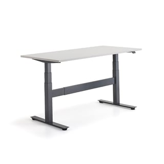 Höj- och sänkbart arbetsbord BASE, 200 kg, 1600x760 mm