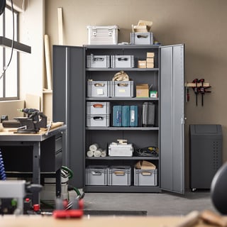 Aufbewahrungsschrank SUPPLY, 1900x1020x500 mm, dunkelgrau