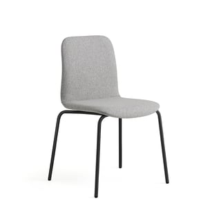 Stol LABELL, benstativ, sort/lysegrå