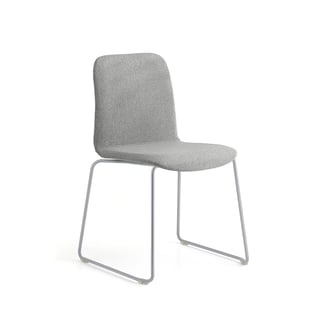 Stol LABELL, medstativ, silver/ljusgrå