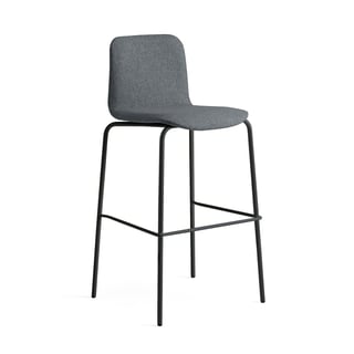 Barstol LABELL, benstativ, sitthöjd 765 mm, svart/antracit