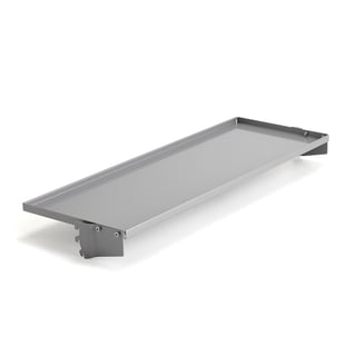Vínkluð stálhilla fyrir vinnuborð, 875x300 mm