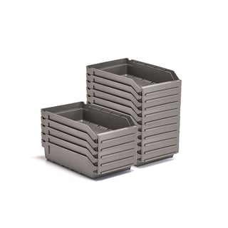 Plockback REACH, 400x240x95 mm, 15-pack, grå