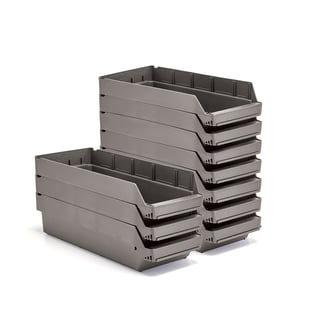 Plockback REACH, 600x240x150 mm, 10-pack, grå