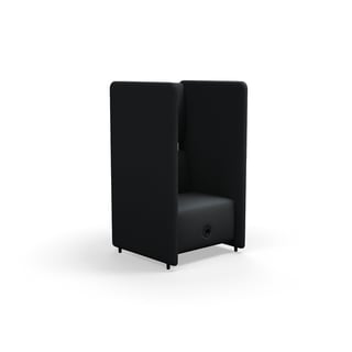 Akustiksofa CLEAR SOUND mit USB-Anschluss, 1-Sitzer, Stoff Pod CS, anthrazit