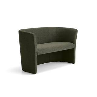 Sofa klubowa CLOSE, 2-osobowa, tkanina, zielony