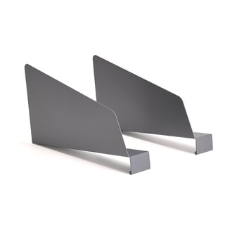 Avdelare till vinklingsbar plåthylla TRUST, 300x170 mm, 2-pack, mörkgrå