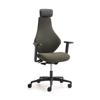 Office chair HURRAY, high back, dark green