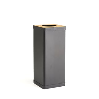 Affaldsspand ESTHER, 50 l, sort/gul