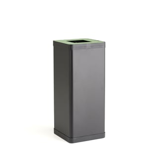 Källsorteringskärl ESTHER, 50 liter, svart/grön