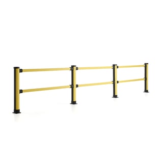 Skyddsräcke X-PROTECT, återfjädrande, 3 sektioner, 1170x5900 mm