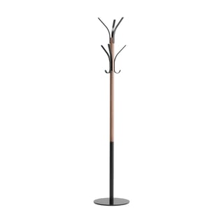 Coat stand SPIRE, H 1780 mm, walnut/black