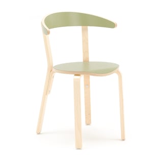 Stol LINUS, höjd: 450 mm, grön laminat