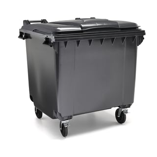 Kontejner za smeće, Š 1340 x D 1200 x V 1090 mm, siva, 1000 L