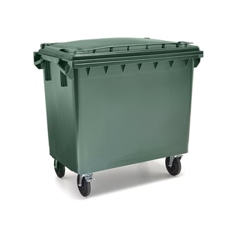 Avfallskärl NORDIC, 660 liter, mörkgrön