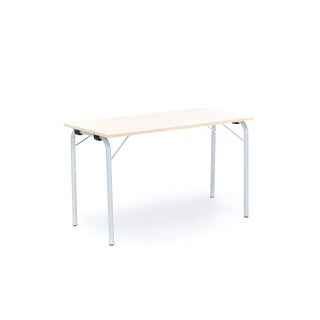 Sudedamas stalas NICKE, 1200x500x720 mm, beržo laminatas, galvanizuota