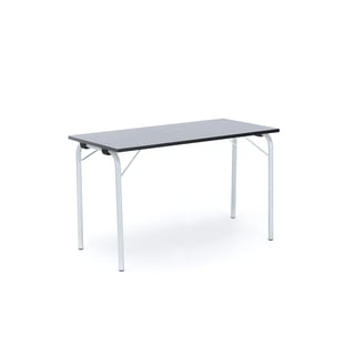 Sammenleggbart bord NICKE, L1200 B500 H720 mm, galvanisert/mørk grå linoleum