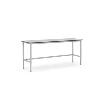 Teollisuuspöytä MOTION, manuaalisesti korkeussäädettävä, 400 kg, 2000x600 mm, harmaa