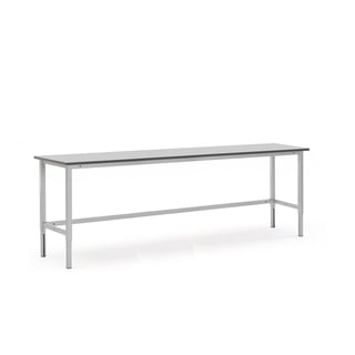 Vinnuborð, 2500x600 mm, grátt