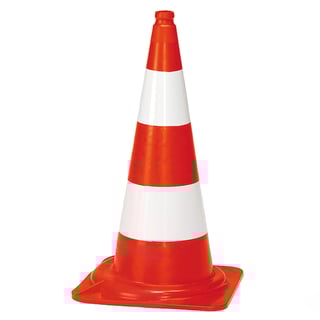 Verkeerskegel, h 750 mm, rood/wit