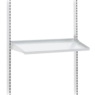 Vinklet metalhylde til arbejdsbord MOTION, 875x300 mm