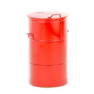 Solvent rag bin LISTON, Ø 475x780 mm, 115 L, red