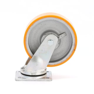 Hjul med polyuretanbane, 200x50 mm, Svingbare