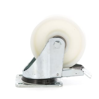 Nylonové kolo 200x50 mm, nosnost 600 kg, otočné s brzdou