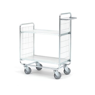Shelf trolley CRAFT, 2 shelves, 200 kg load, 750x425x1100 mm