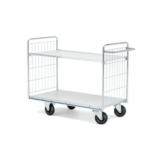 Hyllvagn CARRIER, 2 st hyllplan, 1200x600 mm