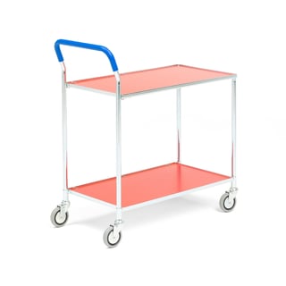 Etagenwagen PUSH, TK 100 kg, 760 x 430 x 960 mm, rot