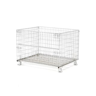 Wire mesh pallet cage EXTENT, 1000 kg load, 900x1000x1200 mm